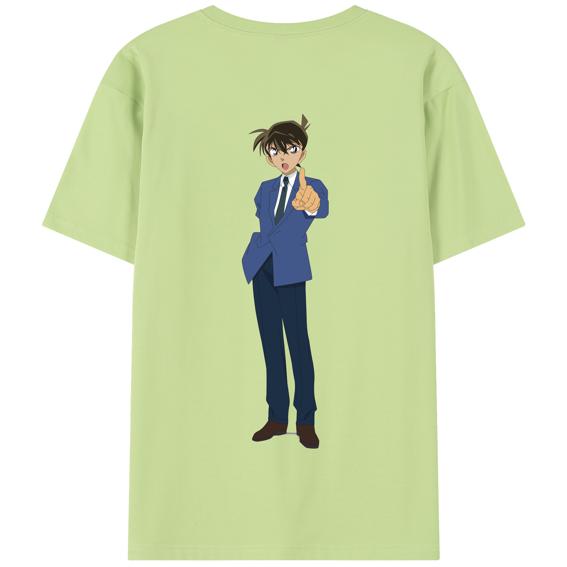 （画像用） 名探偵コナン 江戸川 コナン Detective Conan Conan Edogawa 綿100％半袖Tシャツ（背面プリント）